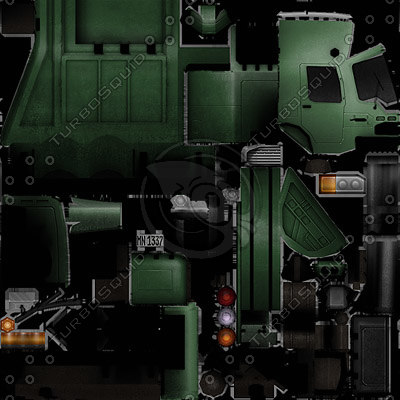 3ds max ready garbage truck - Garbage trucks collection... by GameArt3D